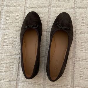 Madewell April Ballet Flat, Chocolate Brown Suede, Size 9